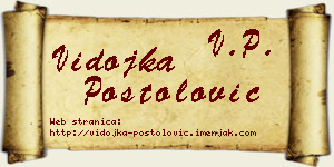 Vidojka Postolović vizit kartica